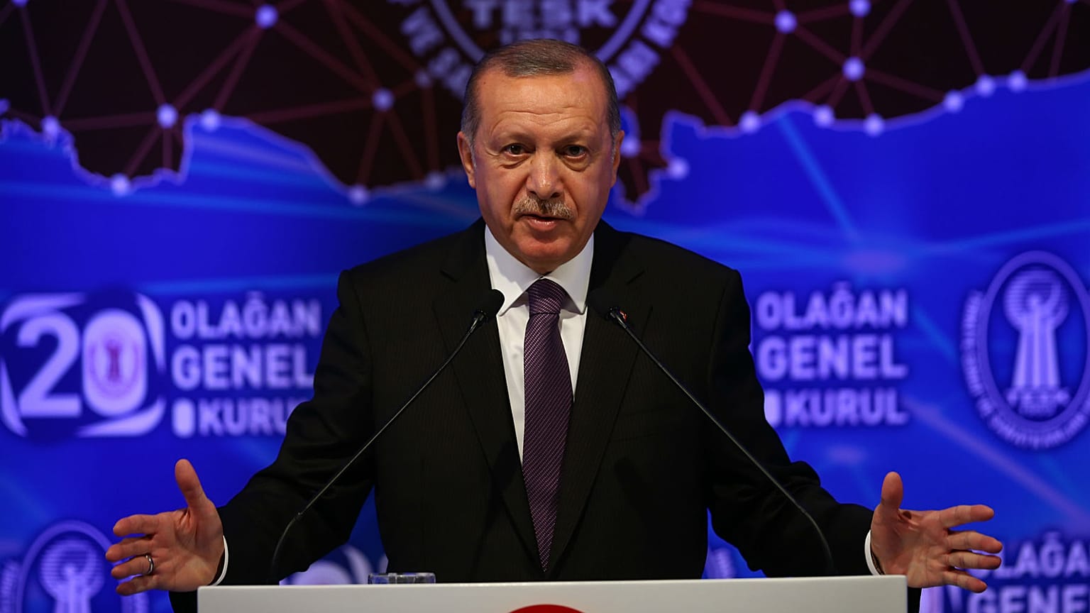 Erdoğan Grand Ankara Otel'de düzenlenen TESK Genel Kurulu'nda konuştu.