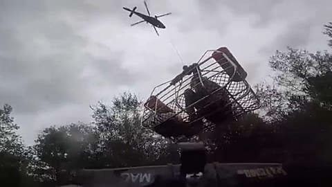Rescate de una anciana en Carolina del Norte tras el paso de Florence