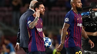 ليونيل ميسي بملعب كامب نو في برشلونة