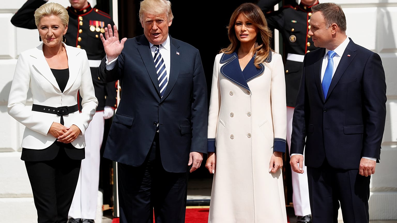 Donald Trump accueille Andrzej Duda à la Maison Blanche