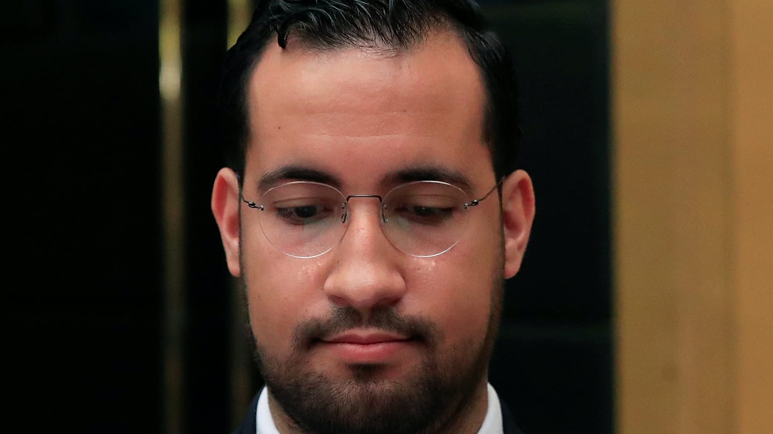 Alexandre Benalla lors de son audition devant le sénat français