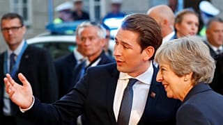 Salzburg'da ilk akşam yemeği öncesi Avusturya ve İngiltere Başbakanları
