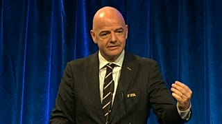 Gianni Infantino na conferência de antevisão dos prémios FIFA