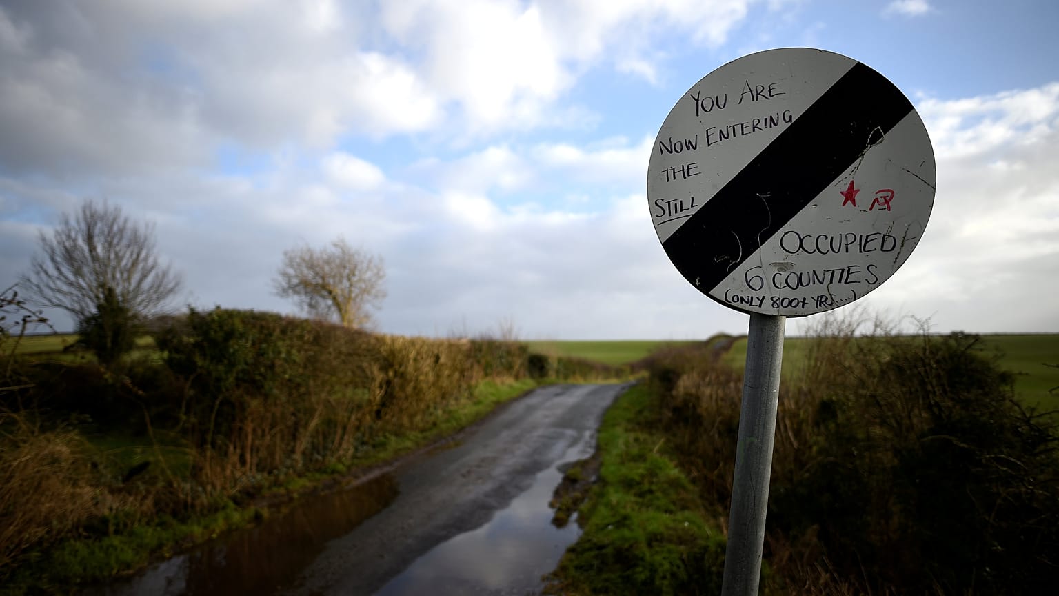 Grenze vom County Donegal in Irland zum County Londonderry in Nordirland