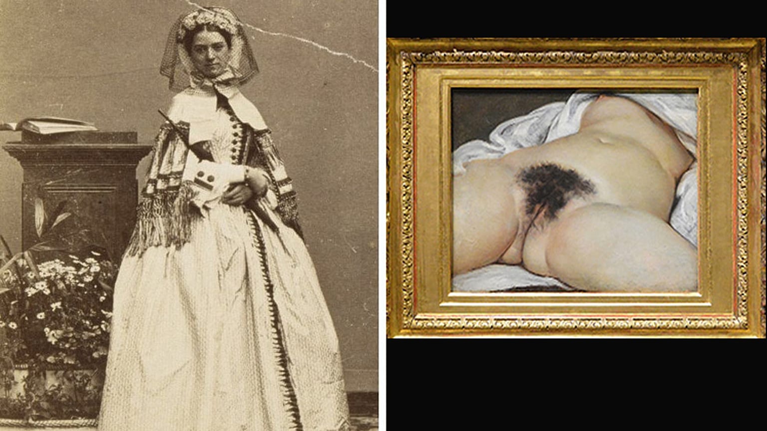 Constance Quéniaux retratada en 1860 y la obra
