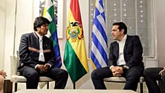 Συνάντηση Αλέξη Τσίπρα - Έβο Μοράλες