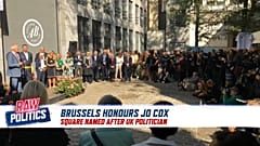 Raw Politics: Brussels honours slain British MP Jo Cox by naming a square after her