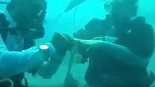 شاهد: مصري وبريطانية ...قصة حب انتهت تحت الماء! 