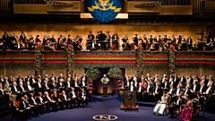A Nobel-díjak átadási ünnepségének résztvevői Stockholmban 2008-ban