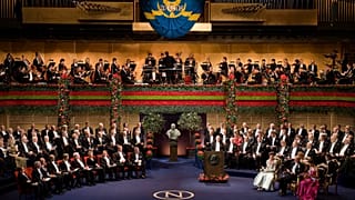 A Nobel-díjak átadási ünnepségének résztvevői Stockholmban 2008-ban