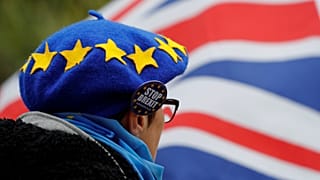 Anti-Brexit demonstration in Birmingham, UK on September 30, 2018.
