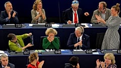 MEPs take part in a voting session at the European Parliament in Strasbourg