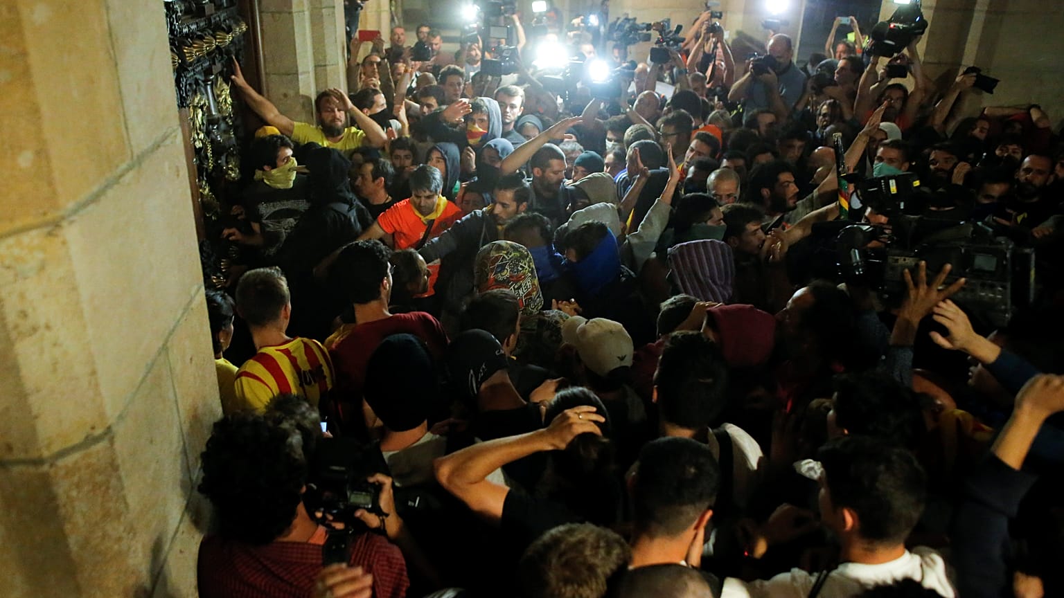 Incidentes al final de la manifestación independentista
