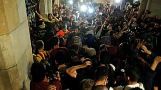 Incidentes al final de la manifestación independentista
