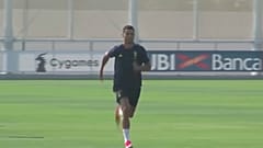 كريستيانو رونالدو في حصة تدريبية مع نادي يوفنتوس الإيطالي سبتمر أيلول 2018