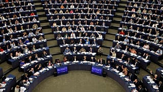 MEPs take part in a voting session at the European Parliament in Strasbourg