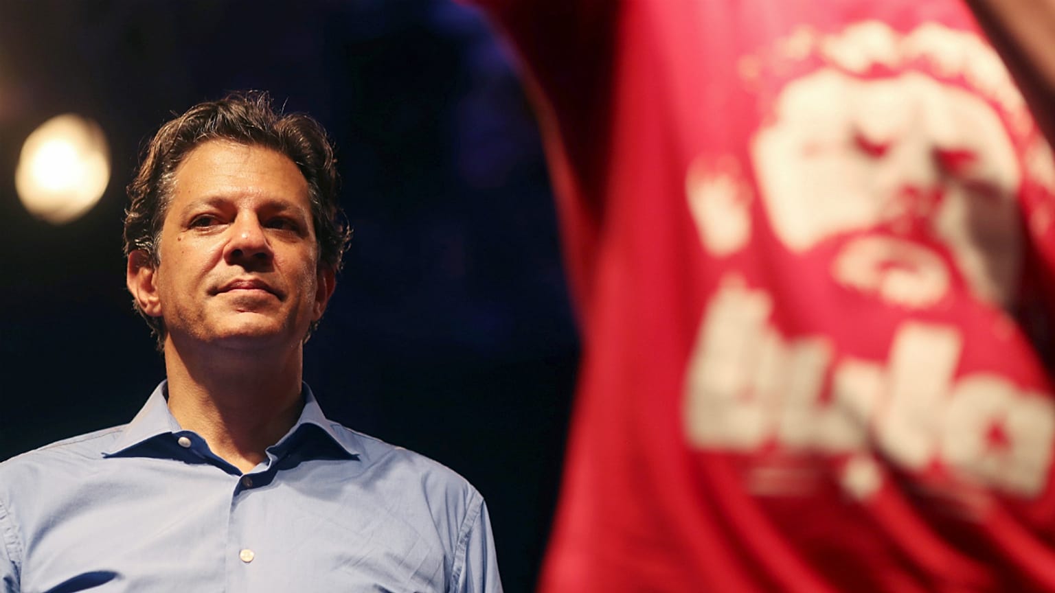 Fernando Haddad substituiu Lula da Silva como candidato presidencial do PT 