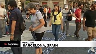 Manifestación de independentistas catalanes contra el rey Felipe VI 