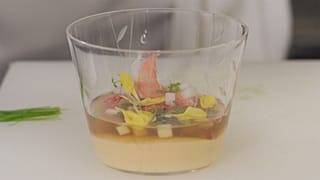 Receta a base de crema de soja: tiramisú de carne de ave
