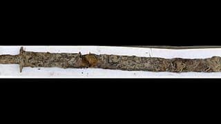 Eight-year-old girl dubbed 'Queen of Sweden' after pulling ancient sword from lake