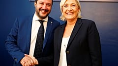 Far-right leaders meet: Marine Le Pen and Italy's Matteo Salvini 