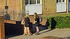 Dorking Schoolgirls Patiently Waiting For Mum - Oct 2011 - 