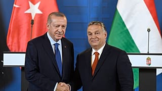 Recep Tayyip Erdogan és Orbán Viktor az Országházban 2018. október 8-án