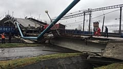Transsibirische Eisenbahn blockiert