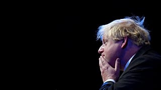 Boris Johnson addresses delegates at the Conservative Party Conference