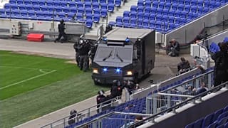 Ataque terrorista simulado en el estadio del Olympique de Lyon durante la reunión del G6