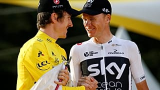 Son Fransa Bisiklet Turu şampiyonu Greaint Thomas kupasını çaldırdı