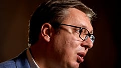 Serbian President Aleksandar Vucic speaks with Reuters in Belgrade