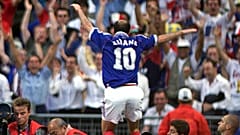 Zinedine Zidane scored twice during the 1998 World Cup final against Brazil