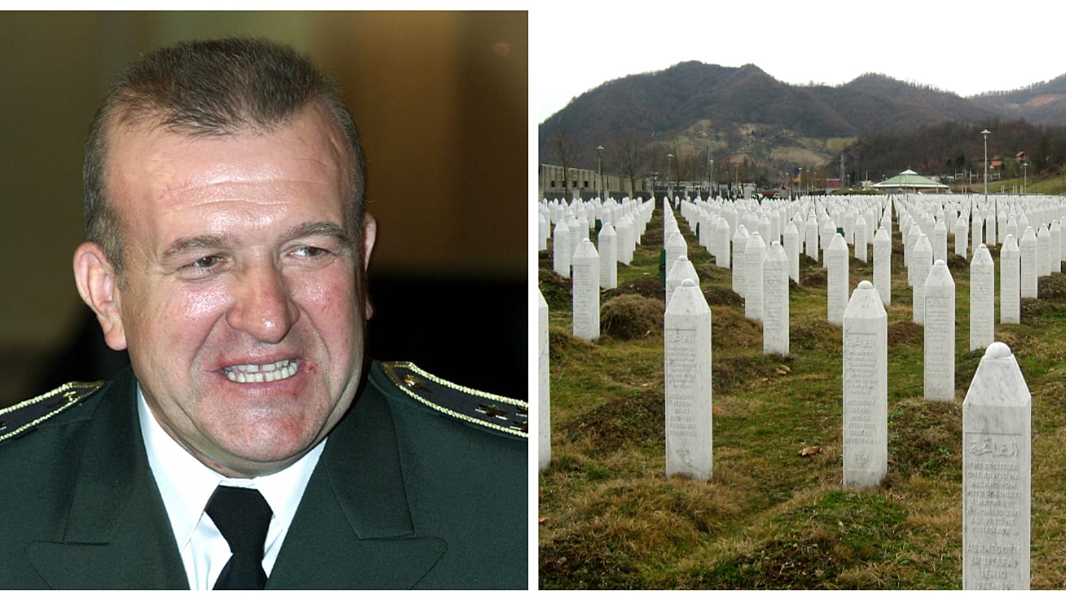 Gravestones at the Potočari genocide memorial near Srebrenica