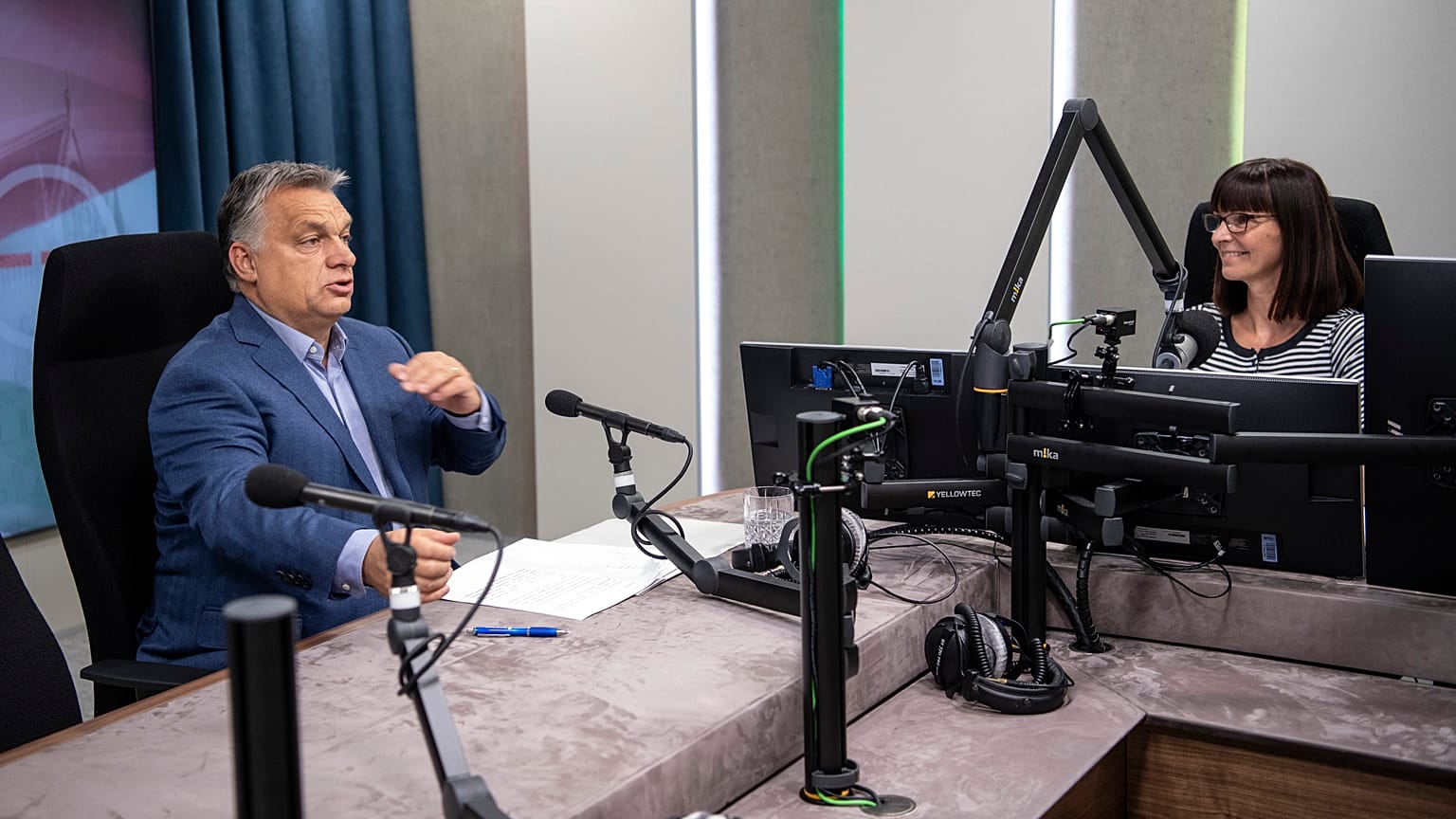 Orbán Viktor interjút ad Nagy Katalin műsorvezetőnek a Kossuth Rádióban