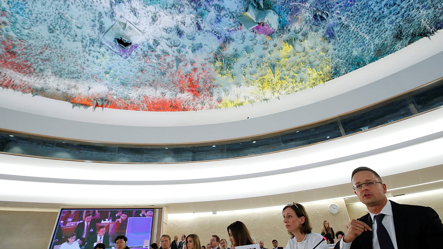 The Human Rights Council at the United Nations in Geneva, Switzerland.