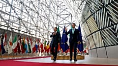 EC President Donald Tusk welcomes Ireland's PM Leo Varadkar