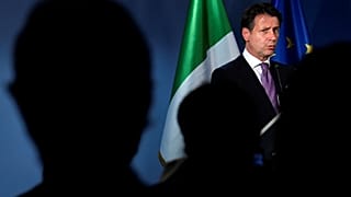 Giuseppe Conte conferência de imprensa em Bruxelas