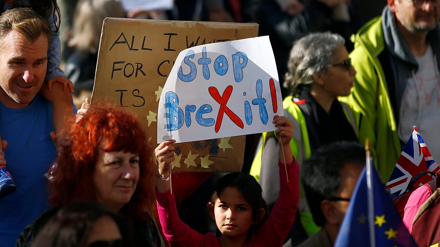 AB yanlıları Brexit'e 'hayır' dedi 700 bin kişi Londra'daki yürüyüşte bir araya geldi