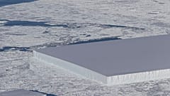 NASA's photo of a tabular iceberg in the Antarctic