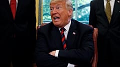 Donald Trump points the finger