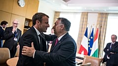 Orbán Viktor és Emmanuel Macron 