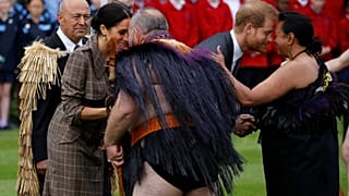 Watch: Harry and Meghan rub noses in traditional Maori greeting