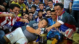 Urguay celebra su victoria ante Argentina en la Copa América