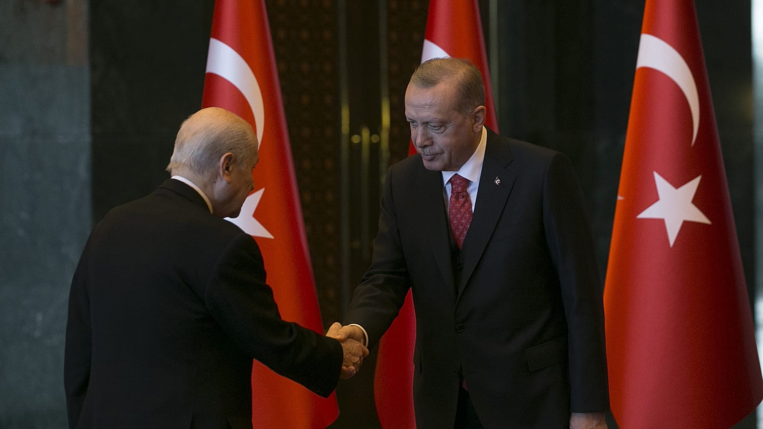 Erdoğan Cumhuriyet Bayramı kutlamaları kapsamında Bahçeli'yi kabul etti
