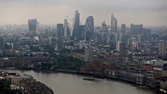 The City of London seen from Canary Wharf