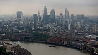 The City of London seen from Canary Wharf