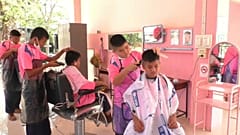 Child barbers offer haircuts at a snip in Thailand
