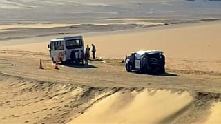 شاهد: لقطات للحافلة التي استهدفها داعش في المنيا بمصر