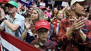 Supporters attend U.S. President Donald Trump's rally in Chattanooga